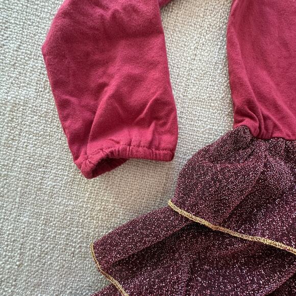 Mini Boden Burgundy Tulle Skirted Dress VGUC 4/5 - Picture 3 of 7